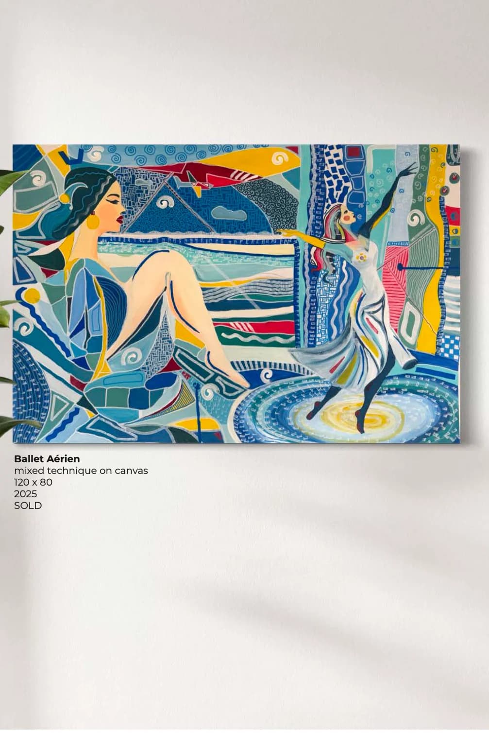Ballet Aérien, Technique mixte sur toile — Elliot Zontone