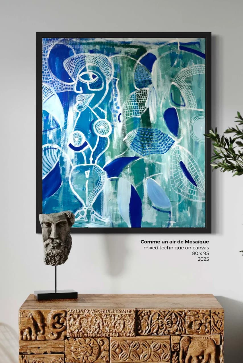 Comme un air de Mosaique, Technique mixte sur toile — Elliot Zontone