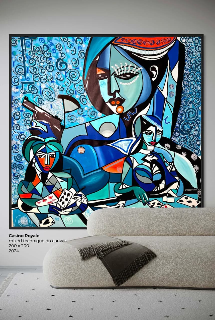 Casino Royale, Technique mixte sur toile — Elliot Zontone