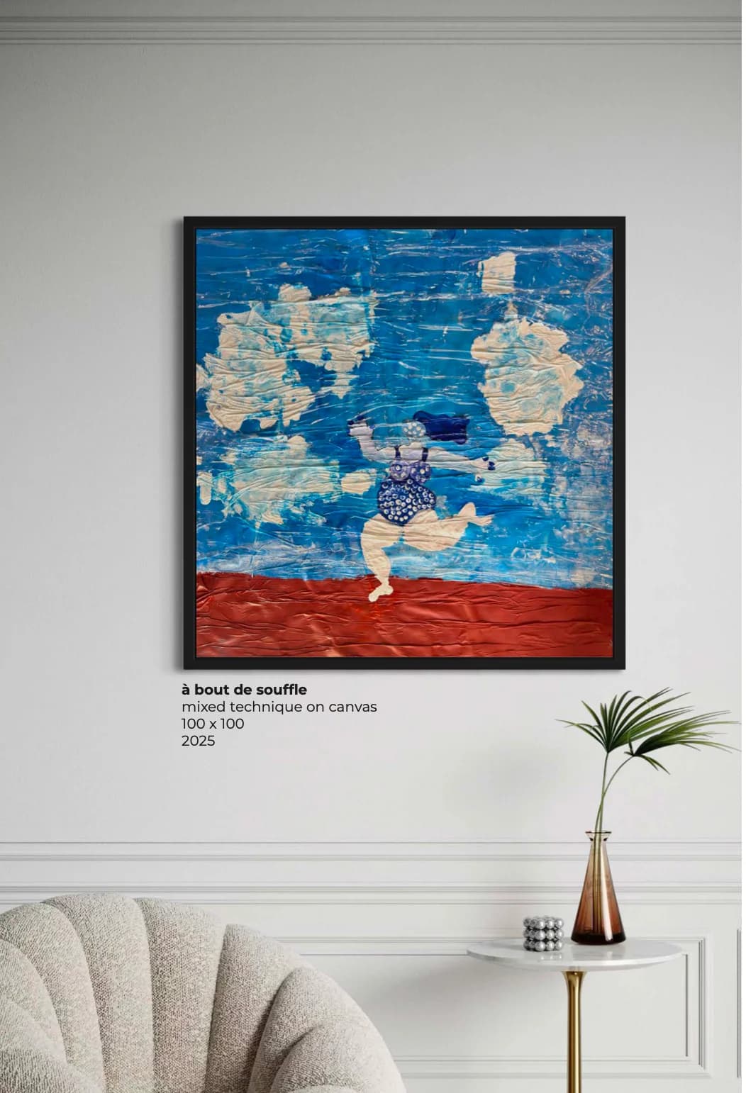 A bout de souffle, Technique mixte sur toile — Elliot Zontone