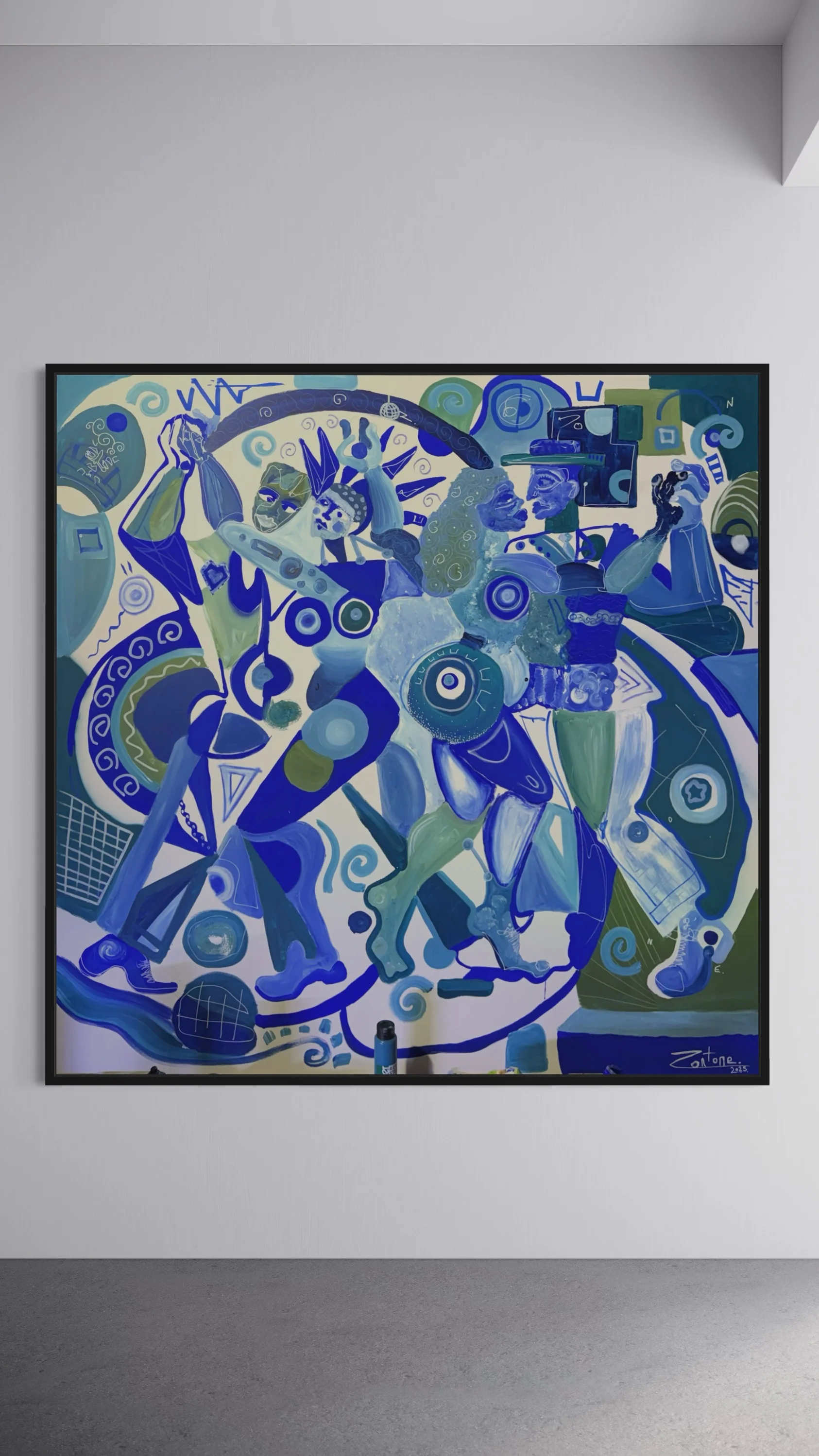 Punk, Technique mixte sur toile — Elliot Zontone