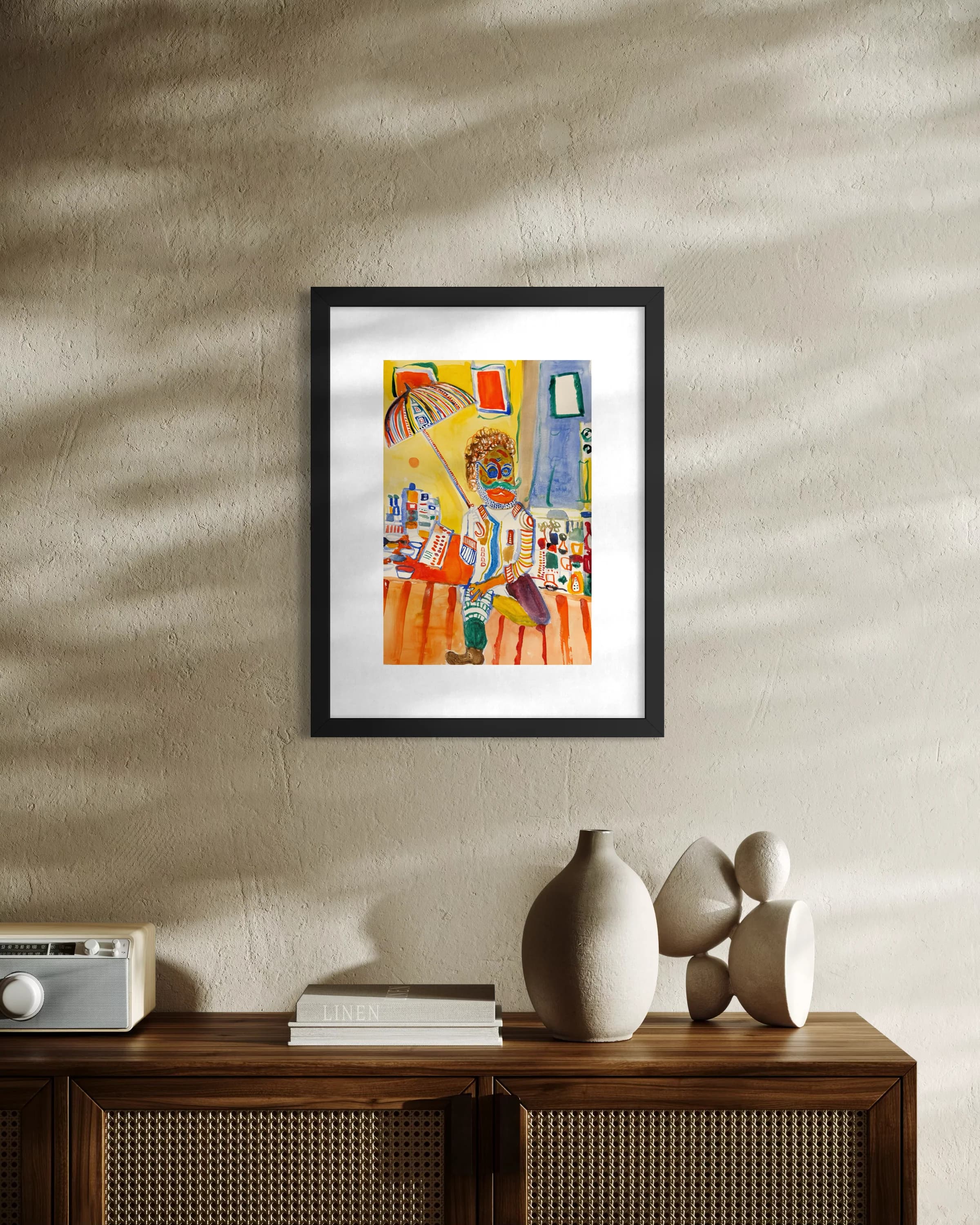 India, Technique mixte sur toile — Elliot Zontone