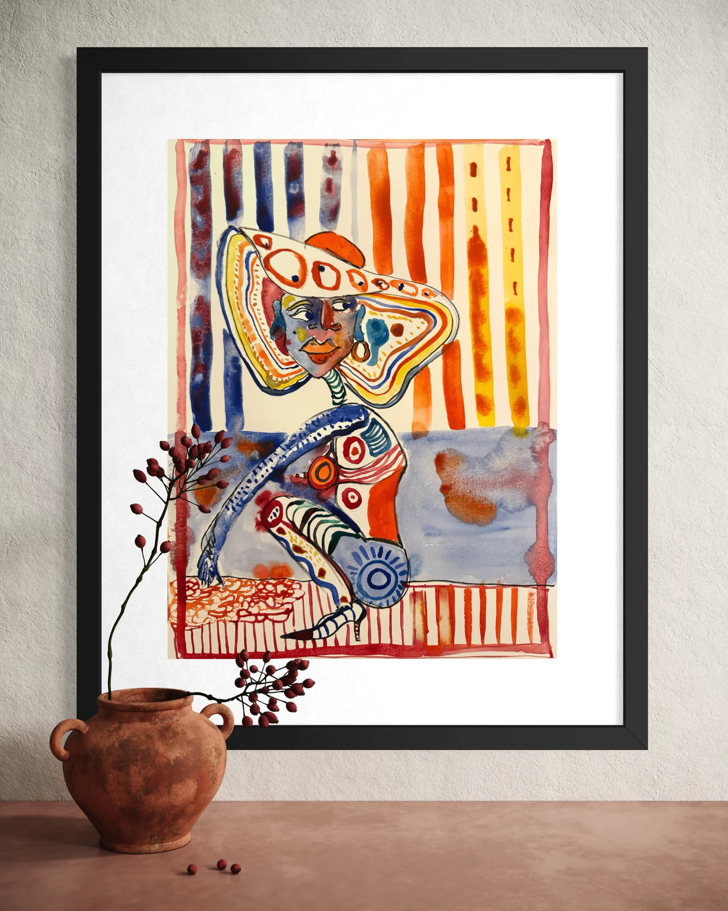 Boudoir, Technique mixte sur toile — Elliot Zontone