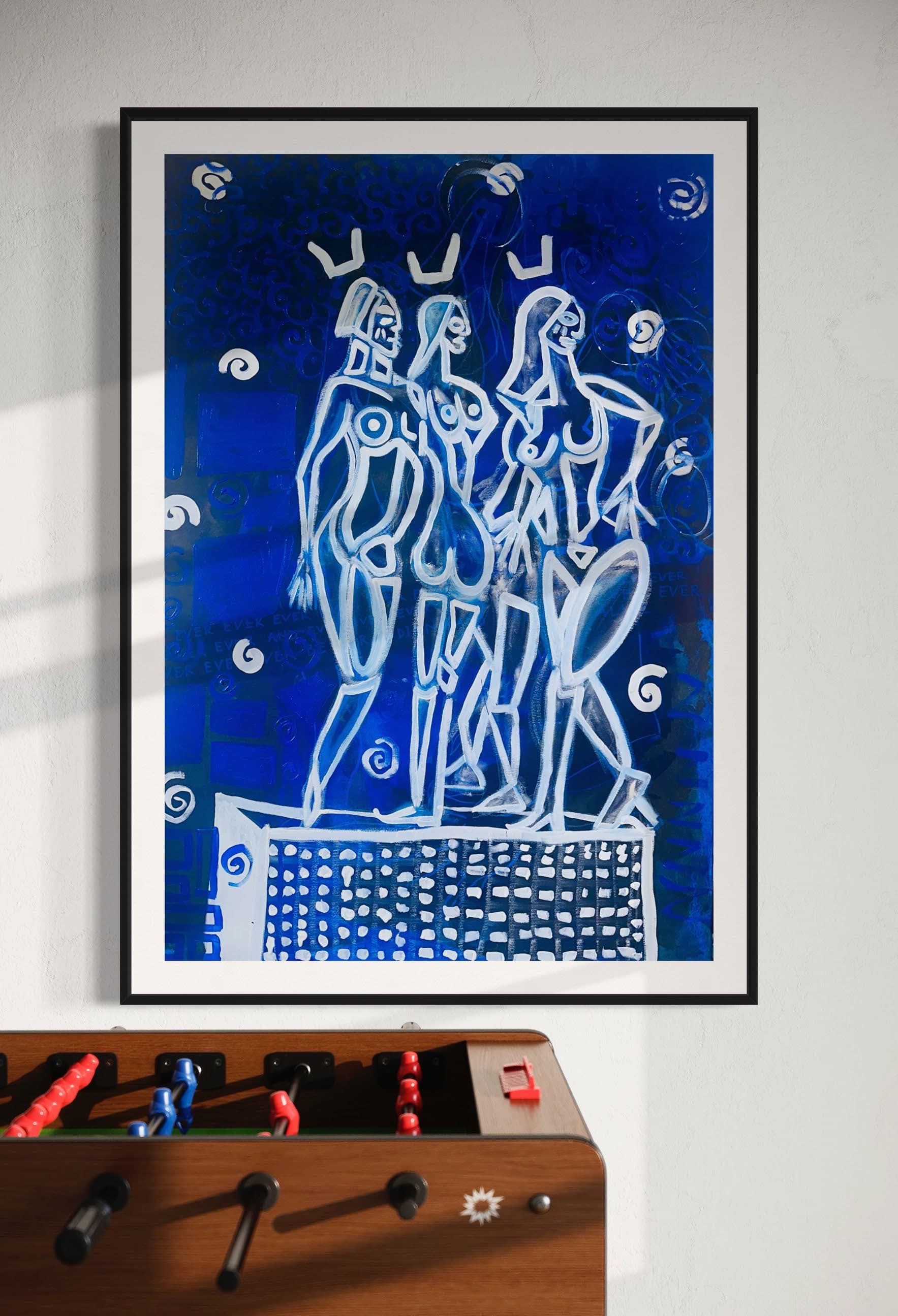 Body Building, Technique mixte sur toile — Elliot Zontone
