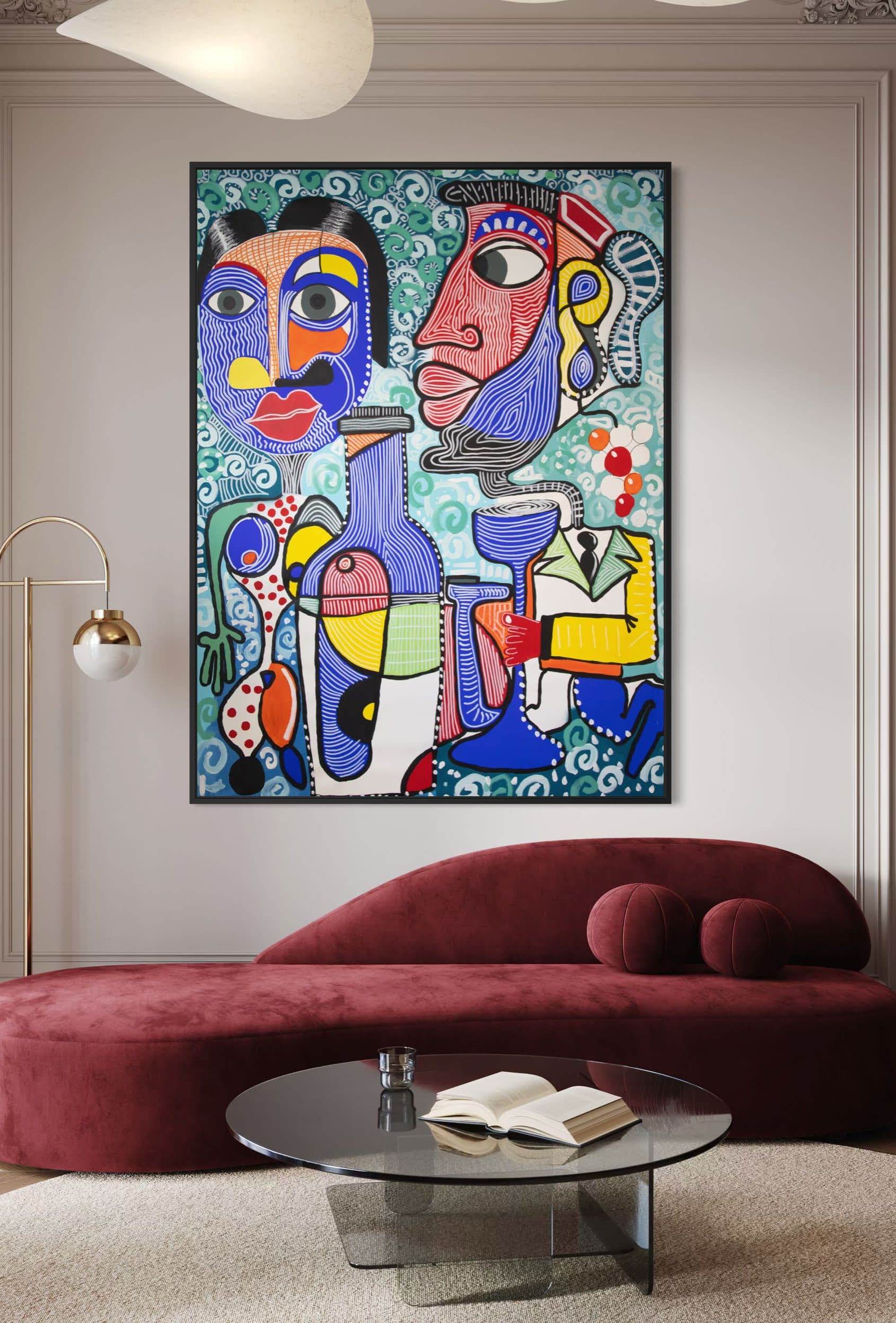 Juste une goutte, Technique mixte sur toile — Elliot Zontone