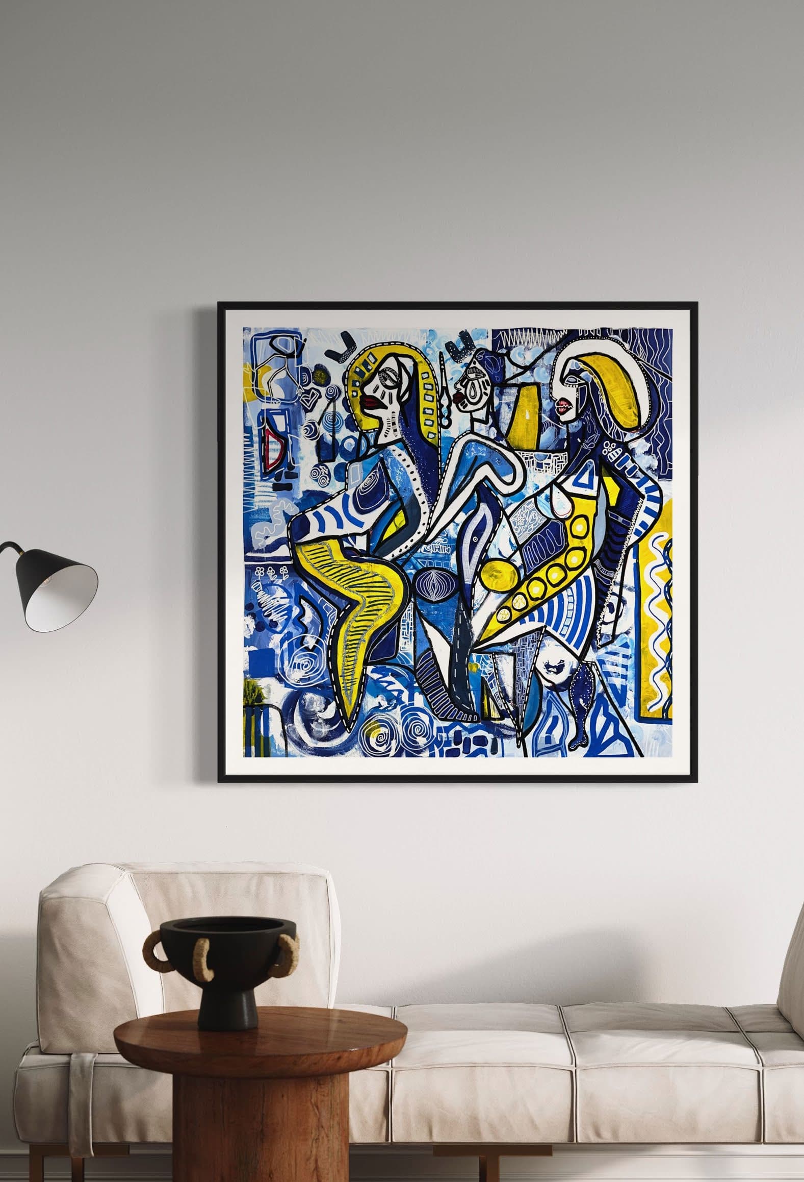 La Liberté, Technique mixte sur toile — Elliot Zontone
