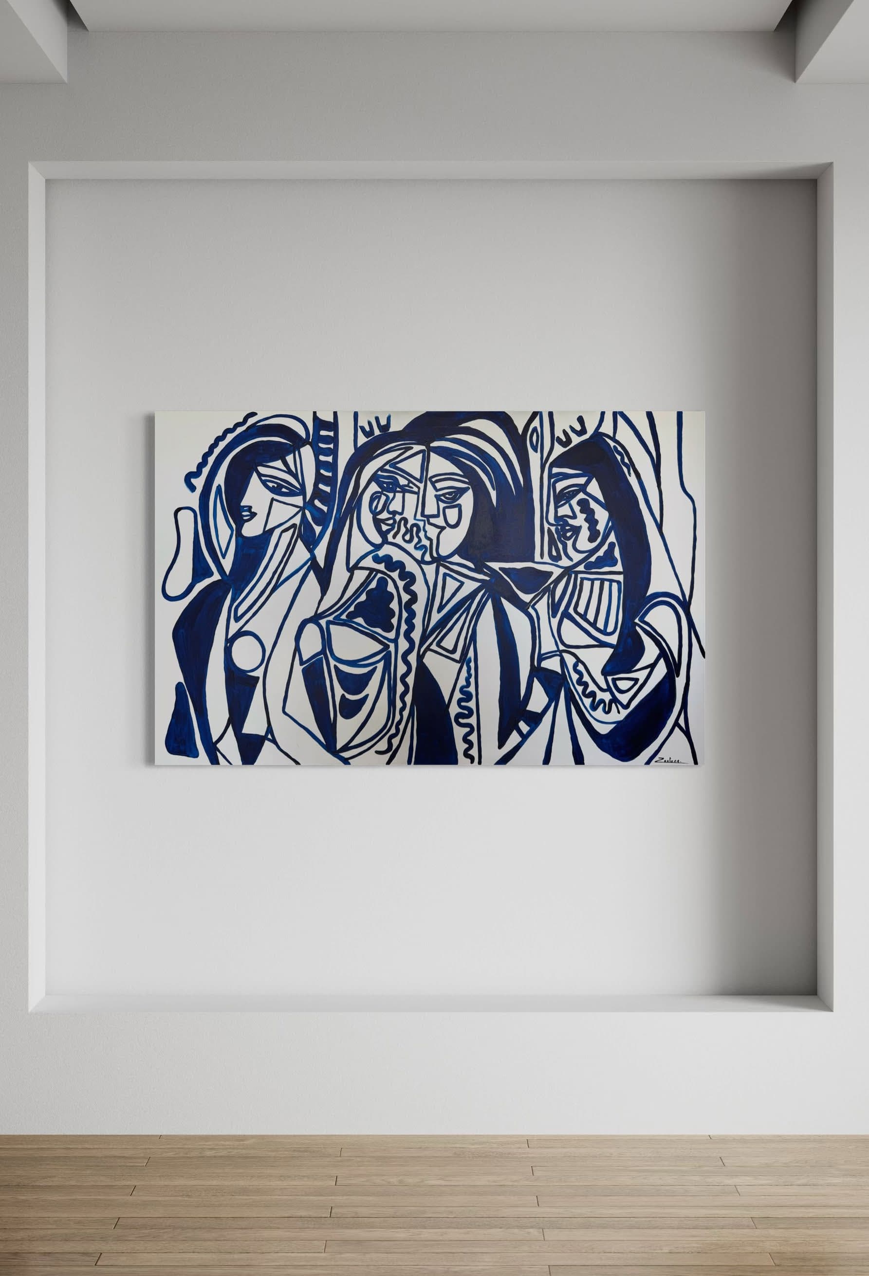 Les Dames D’Hyères, Technique mixte sur toile — Elliot Zontone