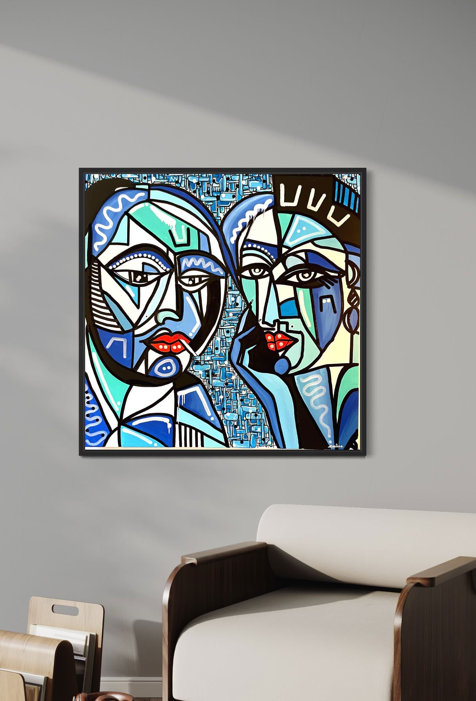 Mosaic, Technique mixte sur toile — Elliot Zontone