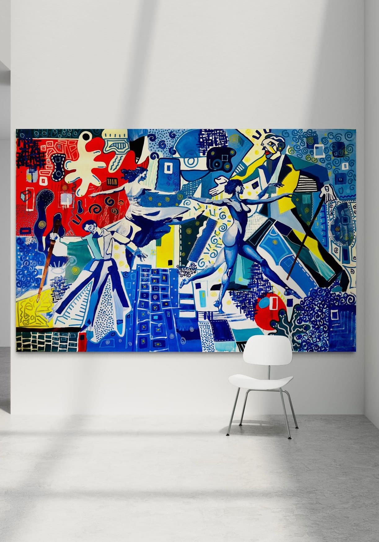 Une invitation à la danse., Technique mixte sur toile — Elliot Zontone