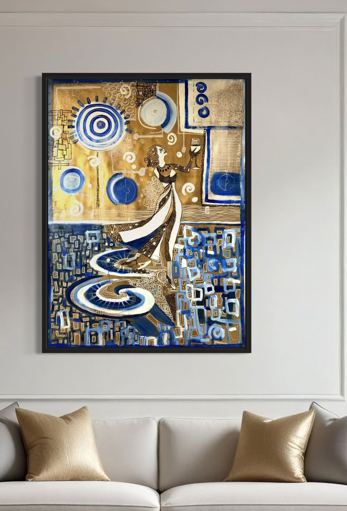 White Wine, Technique mixte sur toile — Elliot Zontone
