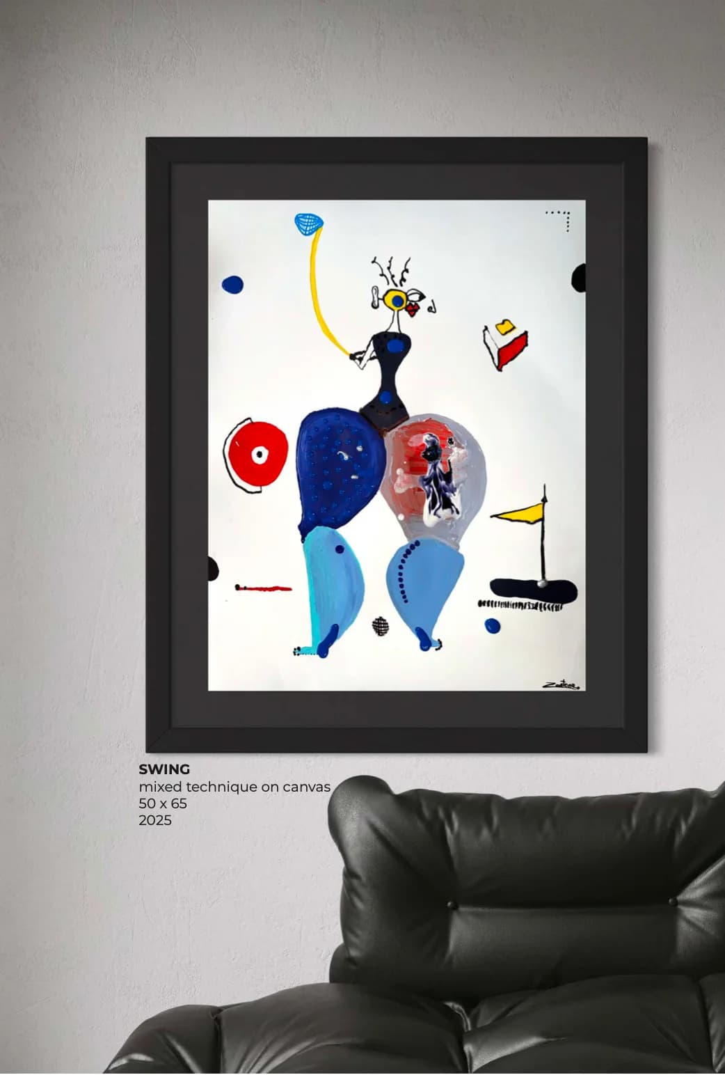 SWING, Technique mixte sur toile — Elliot Zontone