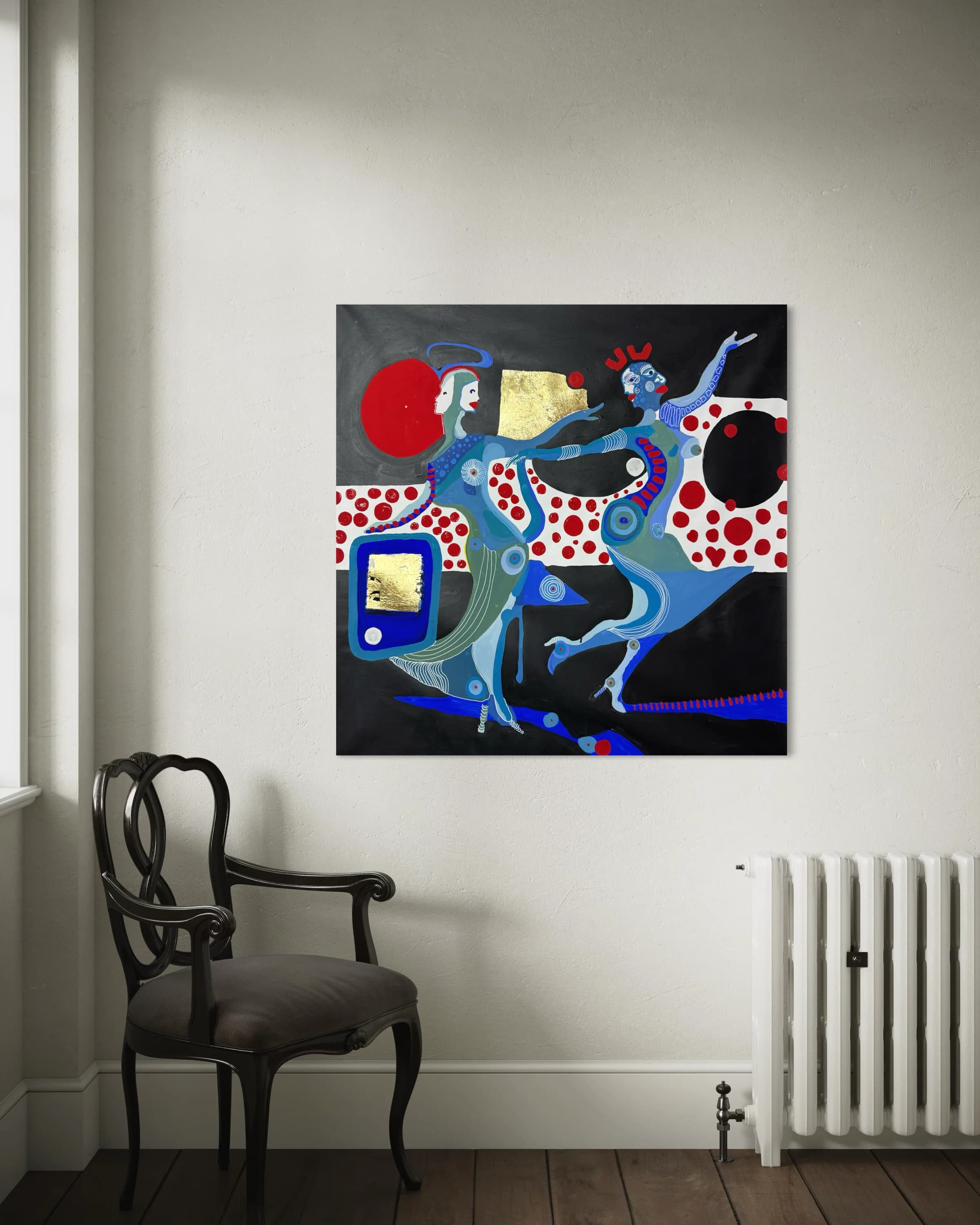 Danse, Technique mixte sur toile — Elliot Zontone