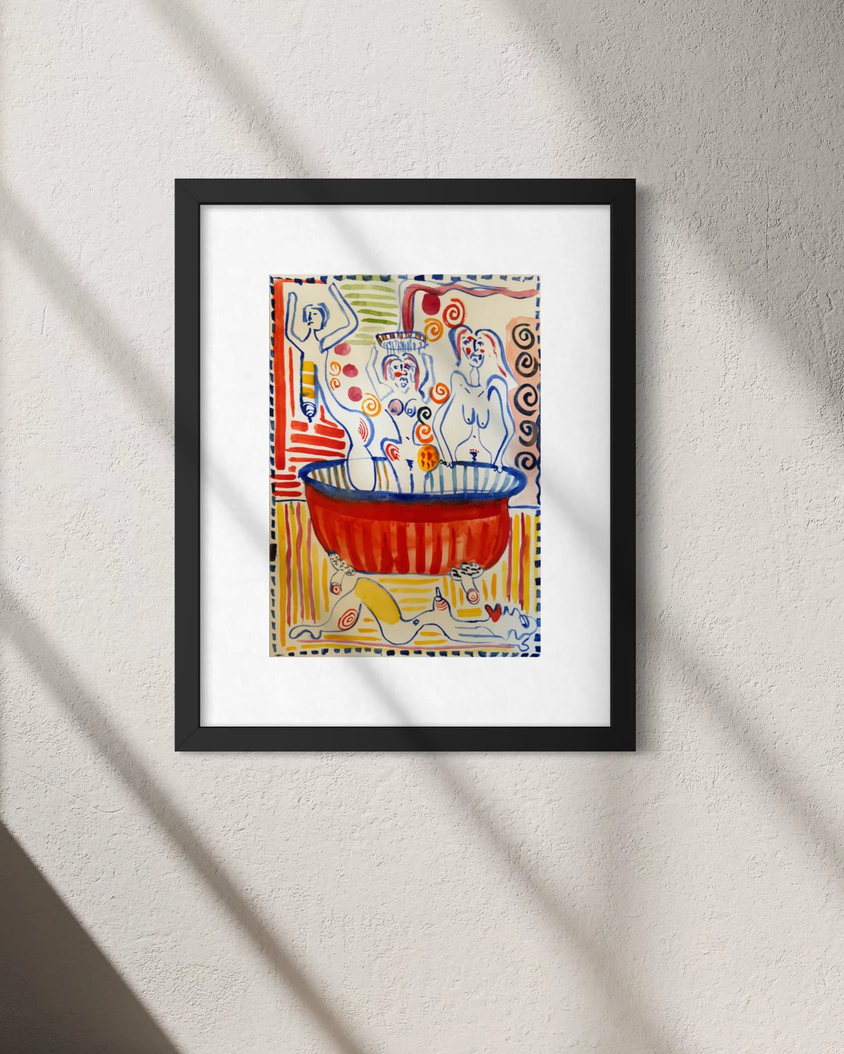 La Baignoire, Technique mixte sur toile — Elliot Zontone
