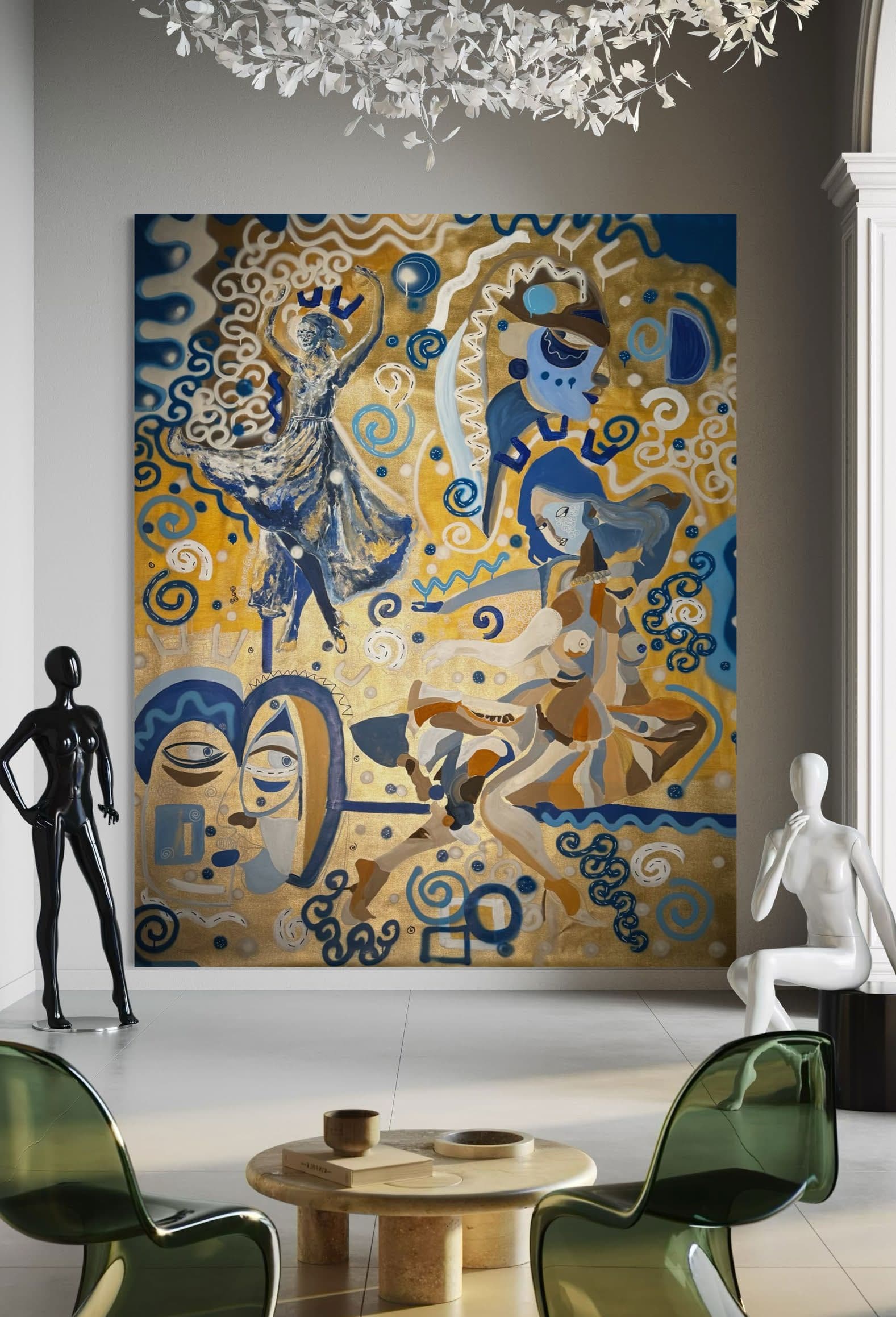 GoldenEye, Technique mixte sur toile — Elliot Zontone